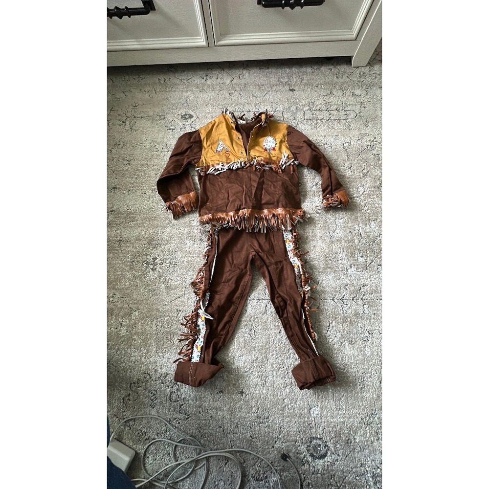 Vintage young Texan brown fringe costume